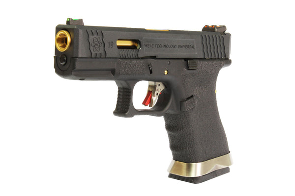 WE Tech G Force G19 T1 GBB pistol G19 (Black/ Gold/ Black)