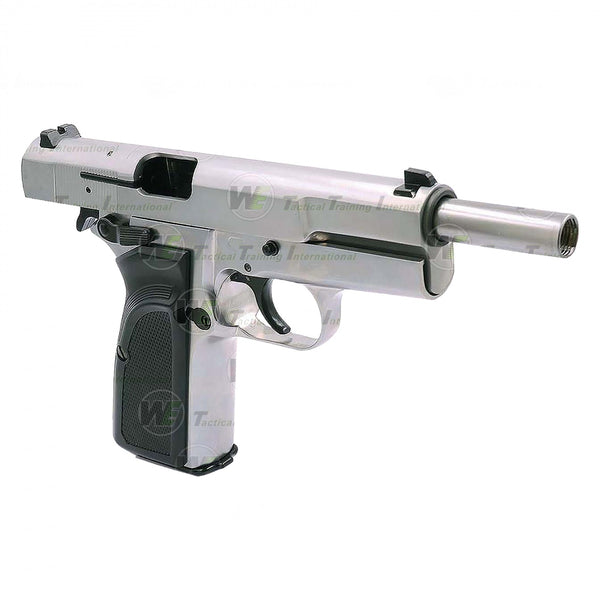 WE HI-POWER BROWNING MK3 GBB PISTOL - SILVER