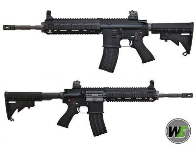 WE Tech M16A3 Open Bolt Full Metal Gas Blowback Airsoft GBBR Rifle, Black